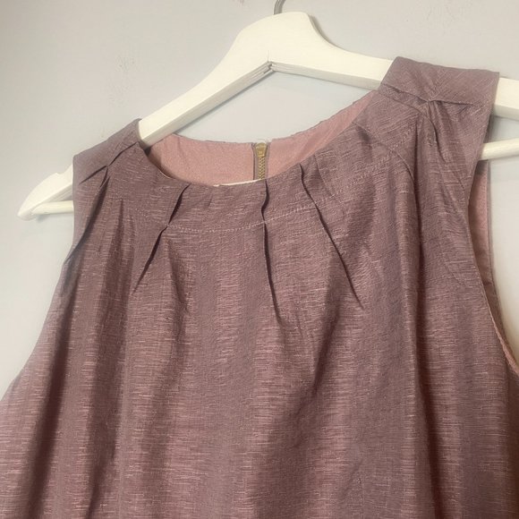 Ann Loft Purple Sleeveless Sheath Dress Size 6 Jewel Tone Office Classic - Picture 3 of 7